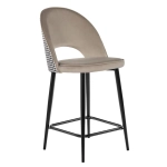 Стул полубарный Bradex Home Leo латте с жаккардом, поворотный механизм