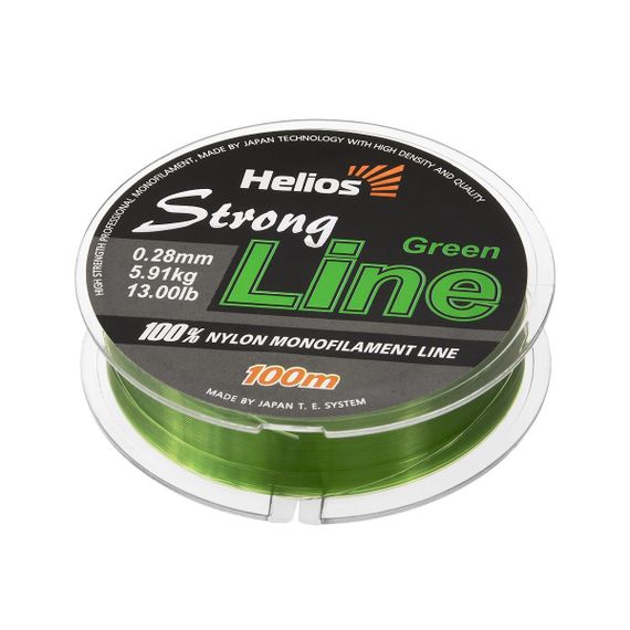 Леска Helios Strong Line Nylon Dark Green 0,28mm/100 (HS-SLG-28/100)