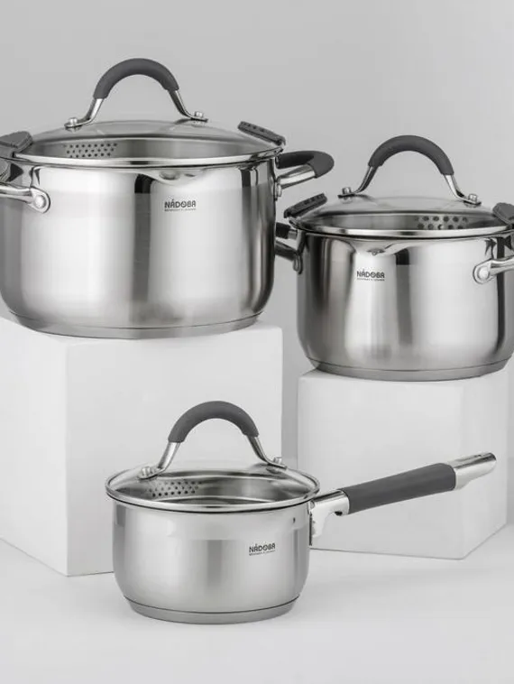Набор кастрюль Nita, 3 предмета: 1,7 л, 3,6 л, 6,1 л