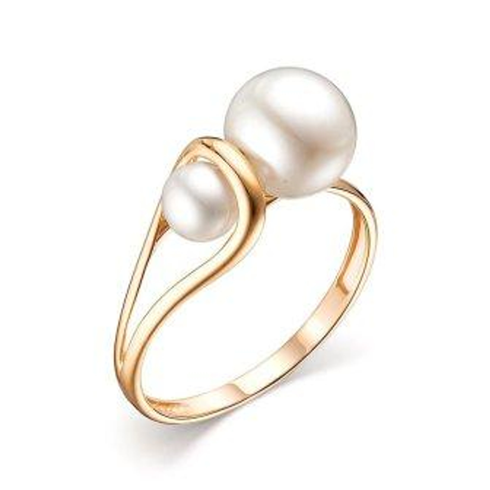 Кольцо из золота с жемчугом