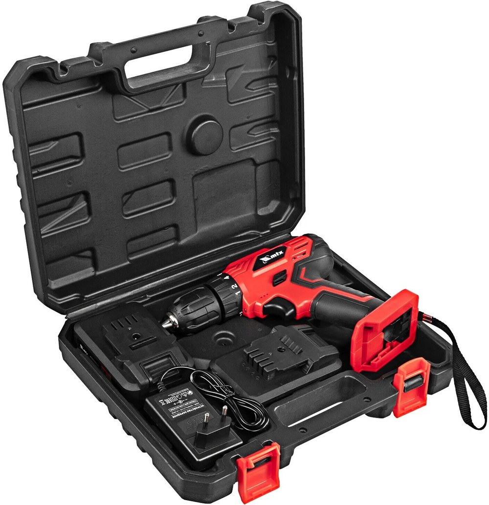 Дрель-шуруповерт аккумуляторная MTX MCDL-18-02 Li-Ion, 18 В, 2 акк. 26185