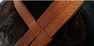 Узда кожаная без капсуля (цвет виски)