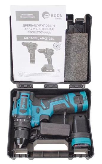 Аккумуляторный шуруповерт "EDON" AD-16СBL