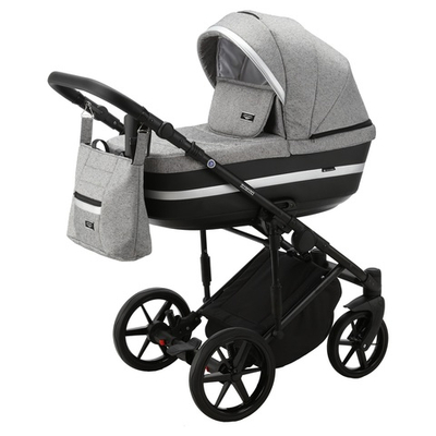 Adamex Rimini LUX RI-42 (2в1) Серый жаккард ткань + Черная экокожа