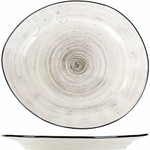 Тарелка «Пастораль» мелкая;фарфор;,H=20,L=228,B=195мм;серый (Цвет: серый)