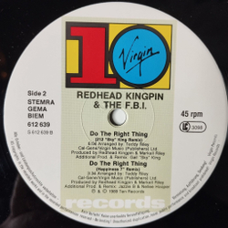 Винтажная виниловая пластинка LP Redhead Kingpin And The F.B.I.Do The Right Thing (The Happiness Remix) (UK 1989) 45 RPM Maxi Single