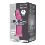 Розовый светящийся в темноте фаллоимитатор 15см SilexD Premium Silicone Dildo 6" Glow in the Dark Model 2