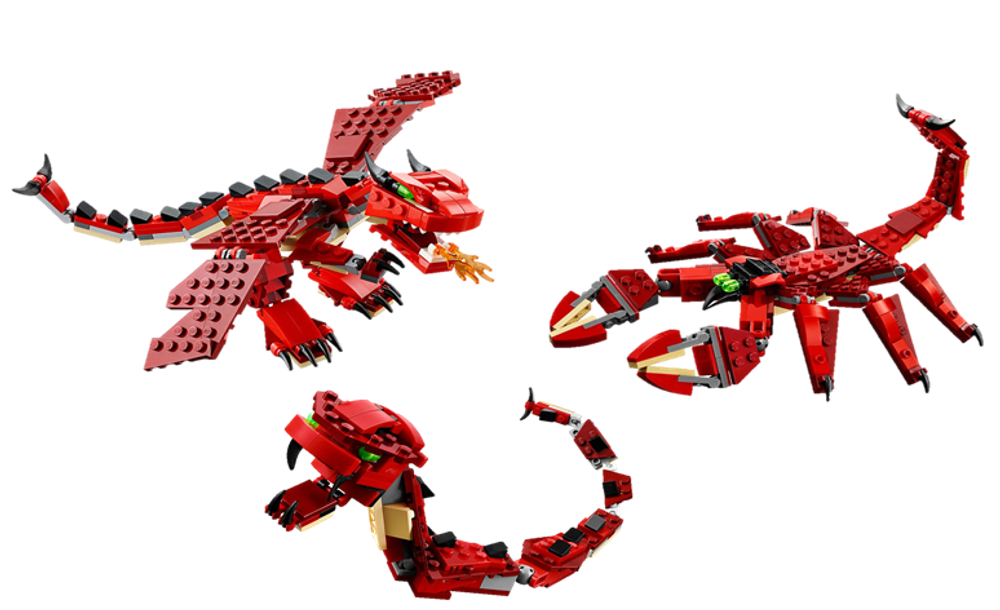 LEGO Creator: Огнедышащий дракон 31032 — Red Creatures — Лего Креатор Творец Создатель