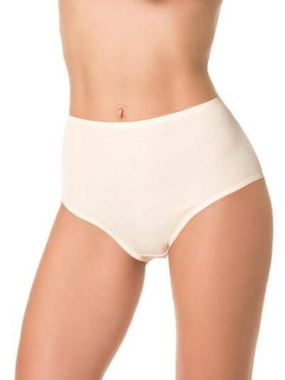 Трусы с высокой линией талии из мягкого перфорированного хлопка (Размер: XXL) (Цвет: темно-синий)