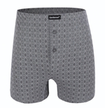 Мужские хлопковые трусы-боксеры свободного кроя (Размер: L) (Цвет: серый)