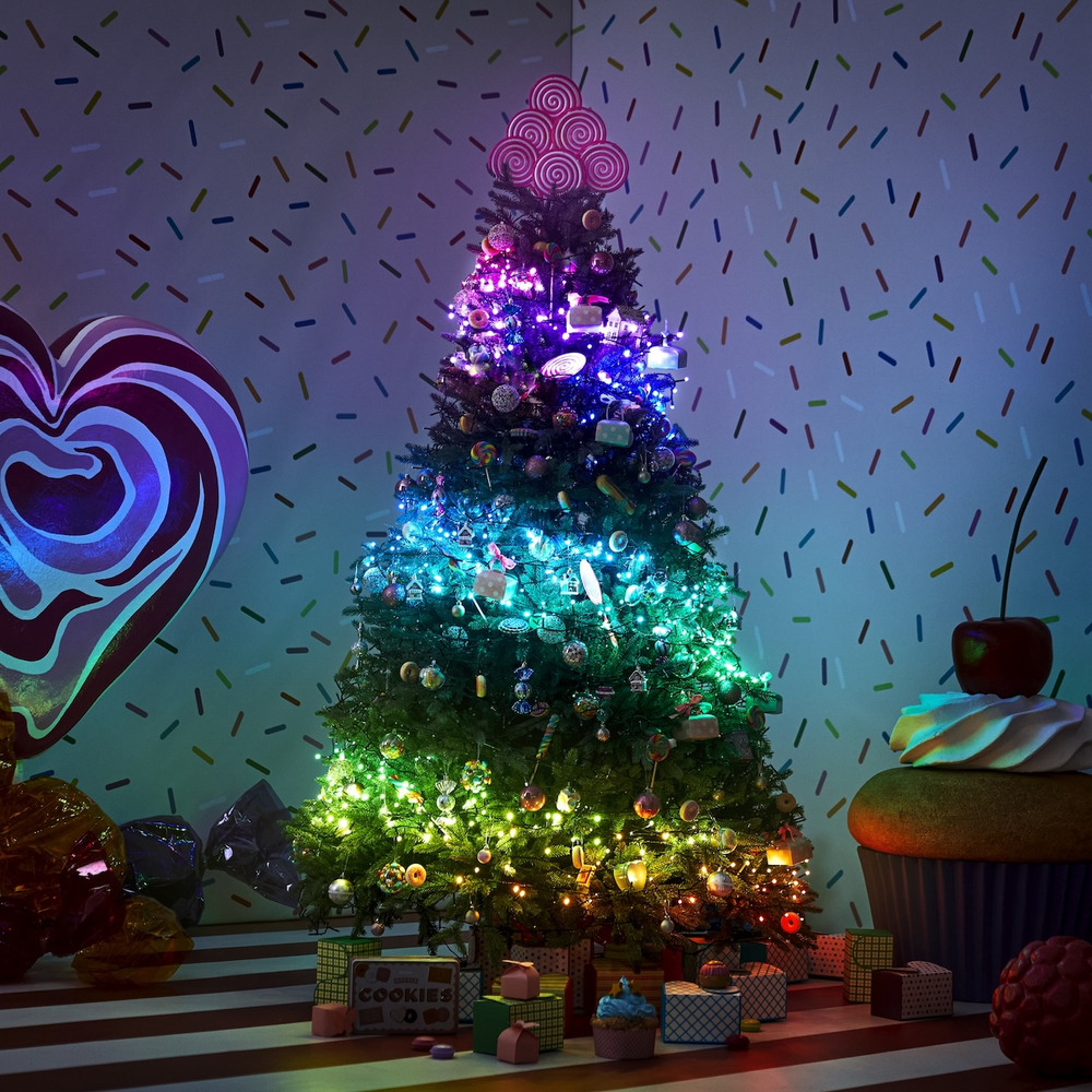 Гирлянда LED Twinkly Strings (Multicolor edition) - 400 шт. (32 м) RGB + BT + Wi-Fi (TWS400STP-BEU) Generation II (чёрный провод)
