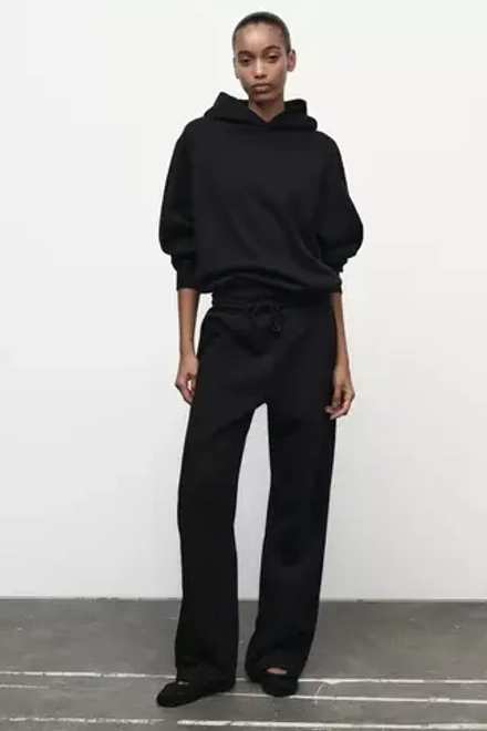 ZARA ХУДИ ОВЕРСАЙЗ, ЧЕРНЫЙ