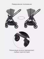 Коляска детская MOWBaby "MOVE" MB402 2в1 Grey (2023)