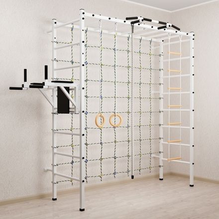 Спортивный комплекс Sv Sport П 407 (Турник/Брусья/Канат/Kольца/Лестница/Сетка)