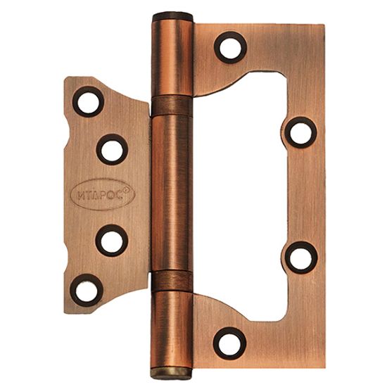 Петля дверная ИТАРОС без врезки 100x75x2 старая медь АС