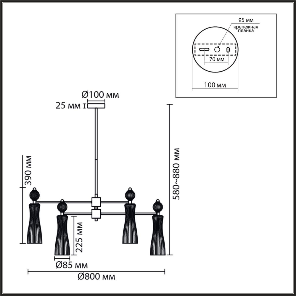 8268/8 NEOCLASSI хром/белый/прозрачный, металл/керамика/стекло Люстра Е14 8*40W 220V EMILY