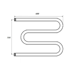 Полотенцесушитель водяной Point PN37556 500x600 М-образный (1"), хром