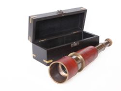 Nautical Подзорная труба в деревянном футляре