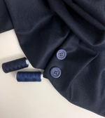 Костюмная шерсть, синий темный, отрез 1,1м