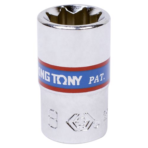 KING TONY (231008M) Головка торцевая восьмигранная 1/4", 8 мм