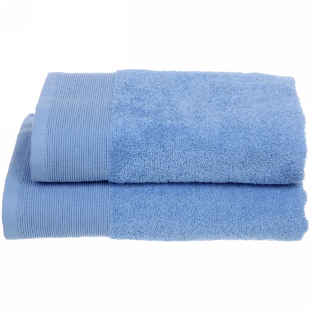 Полотенце махровое 50*90см «Neapol» цвет голубой 10520 плотность 450гр/м2 с петелькой-подвесом