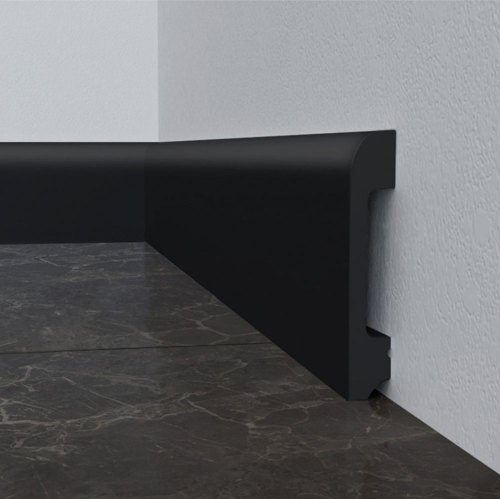 Плинтус дюрополимерный Solid 8 UHD05/80 Черный 80х13х2400 мм