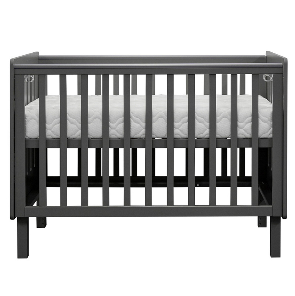 Кровать Antemi Mari 120х60 с ящиком Ник 14 г Графит + НиК 16 г Графит