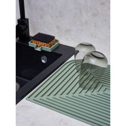 Коврик для сушки посуды Dry Flex, 34,6х44,6 см, шалфей