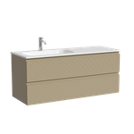 Тумба подвесная SANCOS Folk левая 1190х445х500, c двумя ящиками оснащенными доводчиками, Капучино, арт.FL120LCP