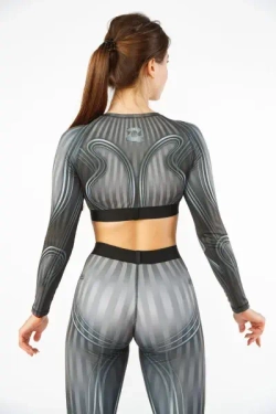 Топ (лонгслив) Victoria, серый, р.xs-xl