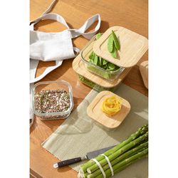 Контейнер для запекания и хранения Eco Store с крышкой из бамбука, 800 мл