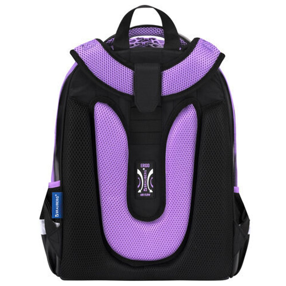 Ранец BRAUBERG SHINY, 2 отделения, с брелком, Pretty face, 38х28х14 см, 273142