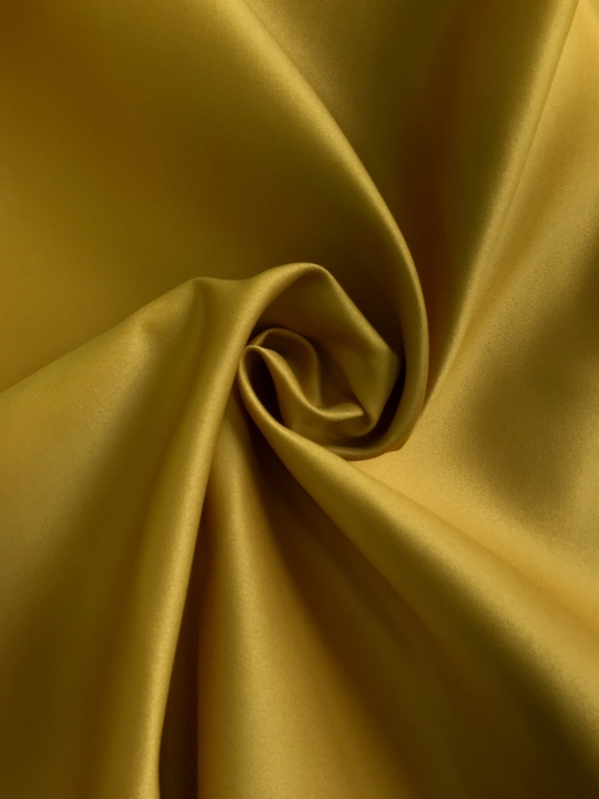 Атлас, горчица, золото, плотный, матовый Бридл