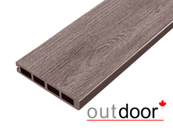 Террасная доска ДПК Outdoor 3D 150*25*4000 мм. завершающая NEVADA/CALIFORNIA BROWN коричневая микс
