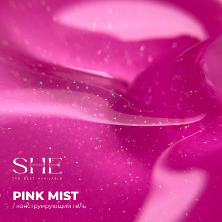She Gel Construction Tinsel Pink Mist - Конструирующий гель, 30мл