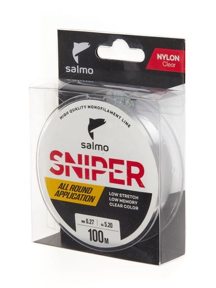 Леска монофильная Salmo Sniper Clear 100 м, 0,27 мм