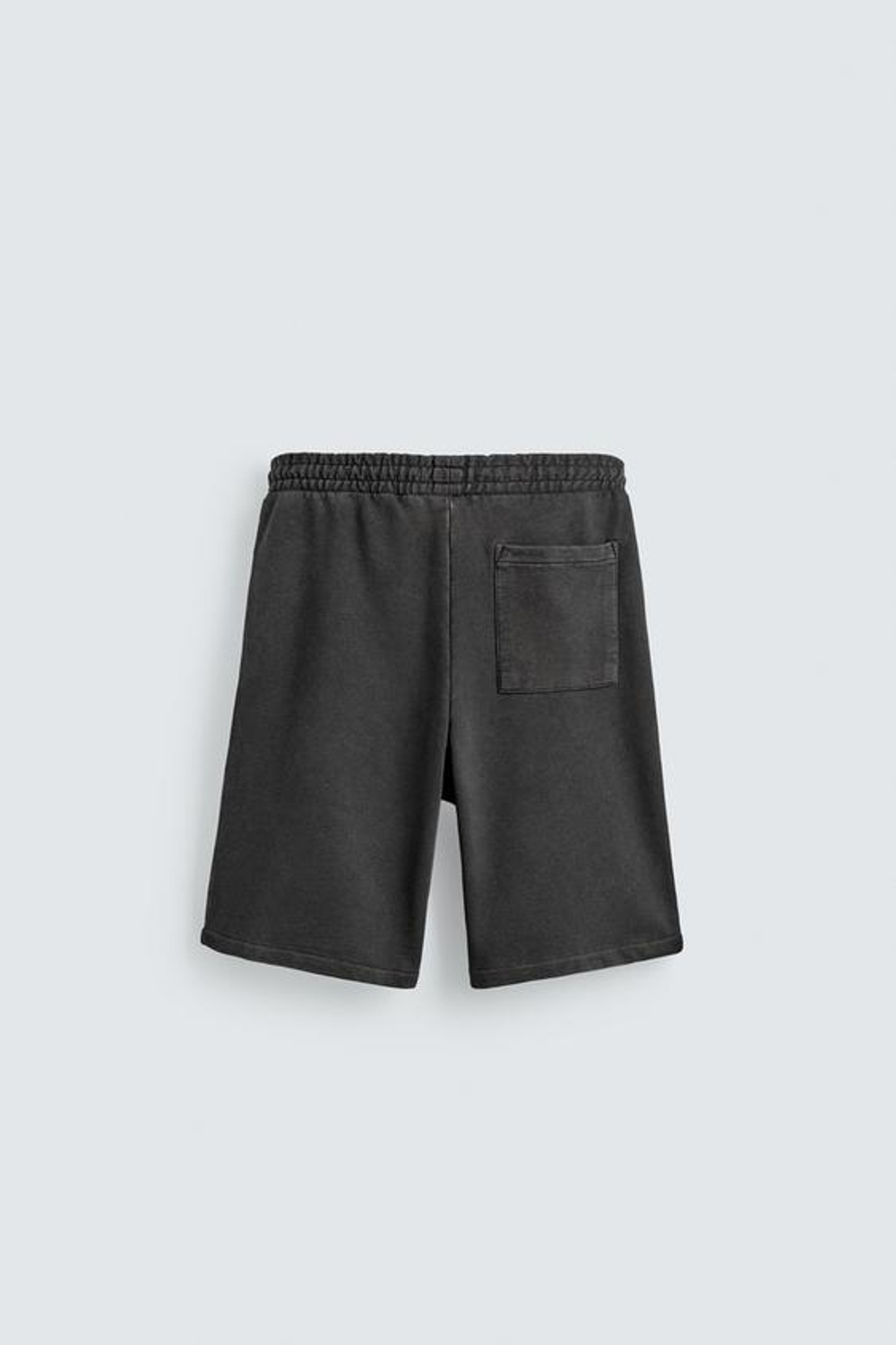 ZARA ШОРТЫ-ДЖОГГЕРЫ RELAXED FIT С ЭФФЕКТОМ ПОТЕРТОСТИ, ТЕМНЫЙ АНТРАЦИТ