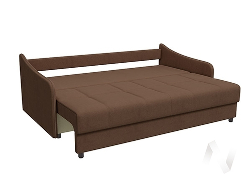 Диван прямой Манхеттен 3 (БД) тик-так LUMA 11 (коричневый)