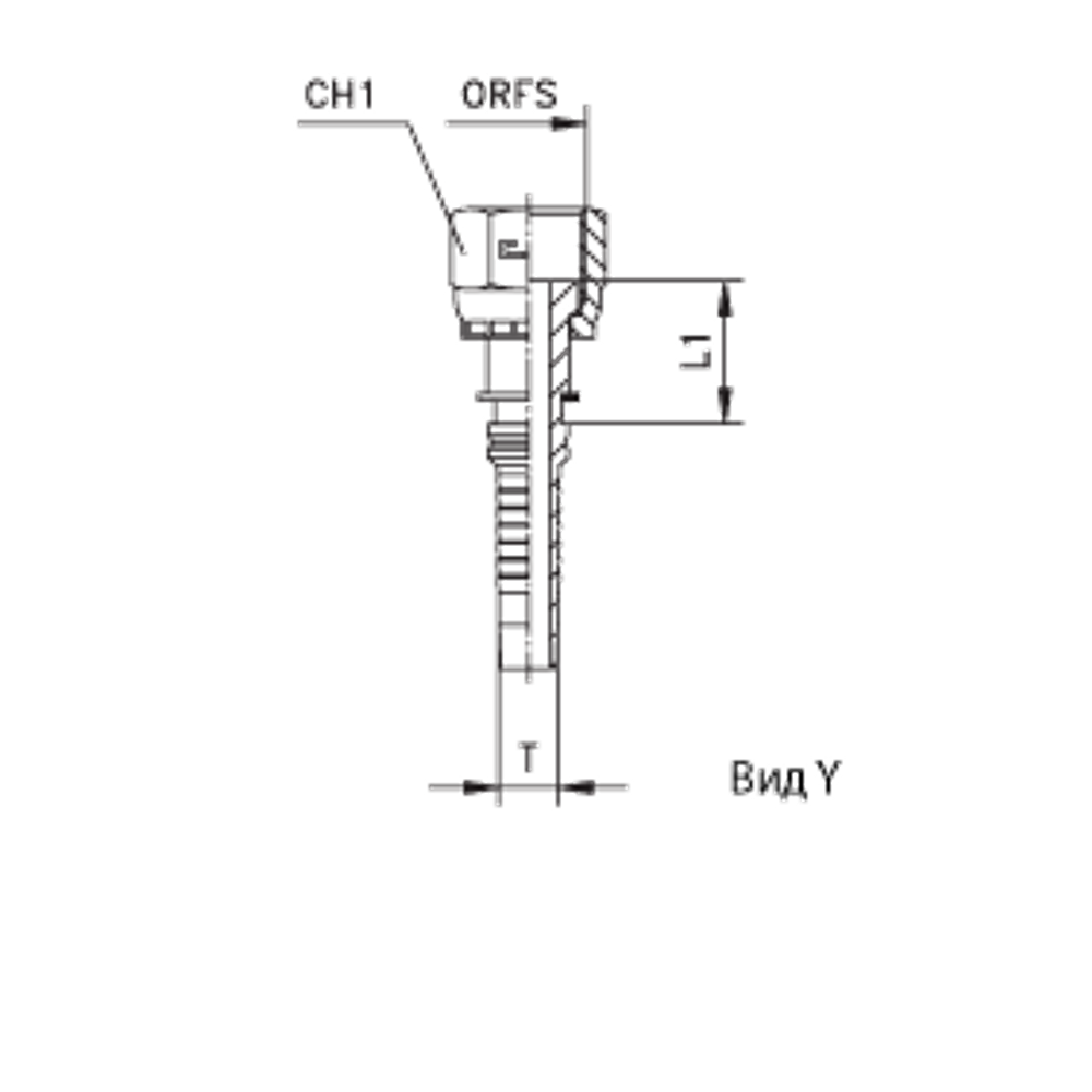 Фитинг DN 32 ORFS (Г) 1.11/16 Interlock