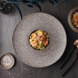 Тарелка глубокая 250 мл d 29 см h6 см для пасты/супа Brown Untouched Taiga P.L. Proff Cuisine [1]