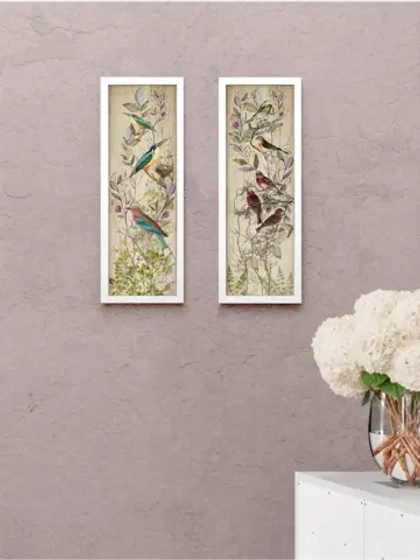 Комплект из двух картин на бумаге 18*50 см