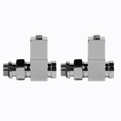 Набор дизайн-вентилей CUBE, прямой (хром) 1/2quot;