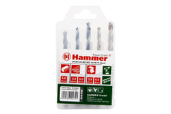 37082 Набор сверл Hammer Flex 202-914 DR set No14 HEX (5pcs) 4-8mm металл дерево камень, 5шт. Hammer 202-914