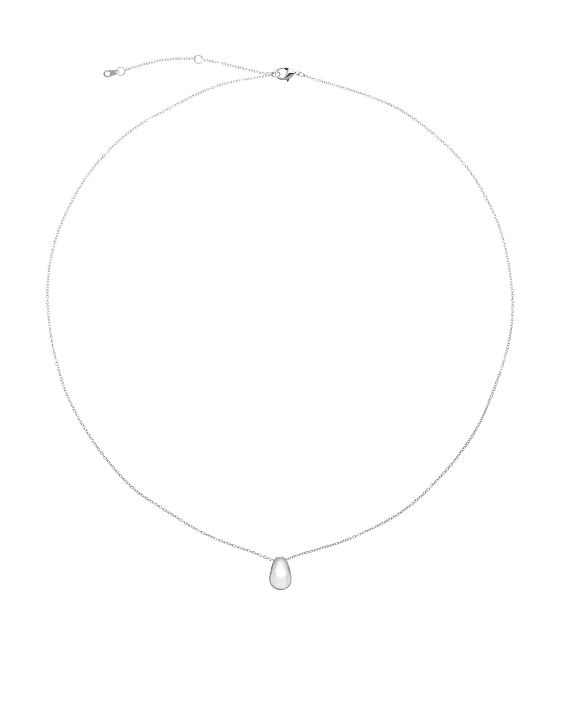 Подвеска капля, гладкий металл, серебро