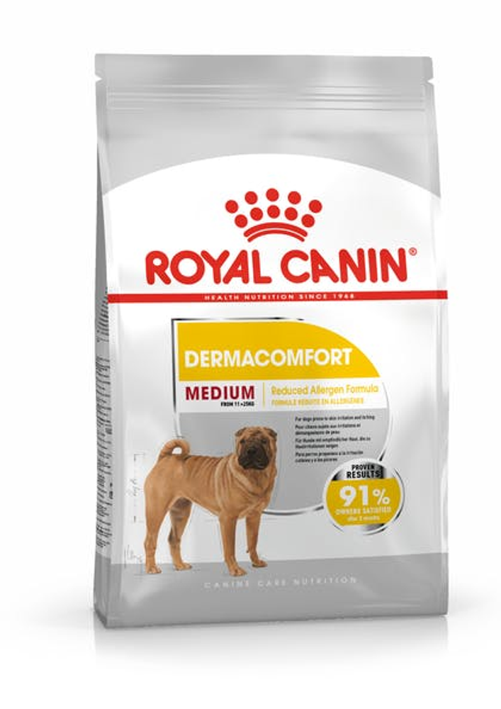 Royal Canin 10кг Medium Dermacomfort Сухой корм для собак средних пород с чувст.кожей