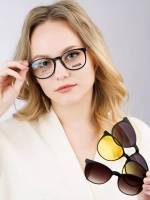 Оправа для очков с магнитными накладками 4в1