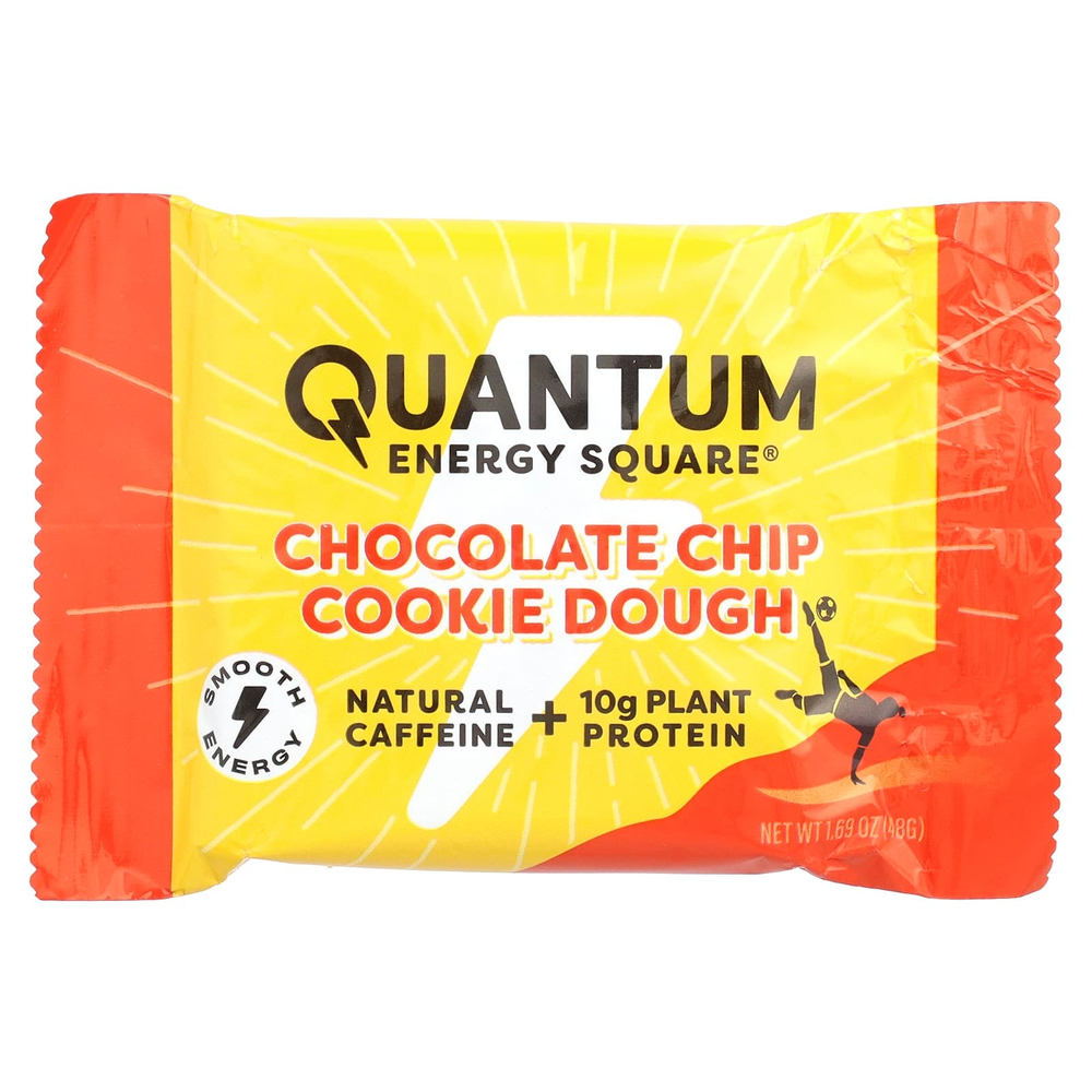 Quantum Energy Square, Energy Square®, тесто для шоколадного печенья, 8 батончиков, 48 г (1,69 унции)