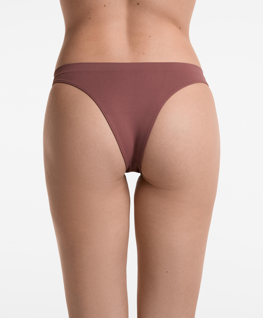 OYSHO Набор из 5 бесшовных трусов-бразильяно, серо-голубой