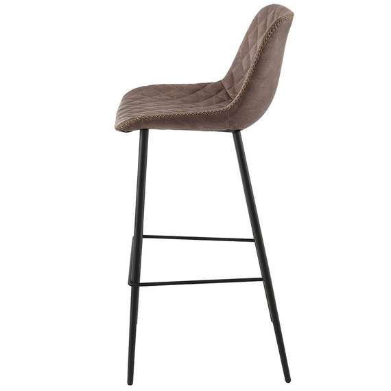 Барный стул Narro 66 см, коричневый на черных металлических ножках | Купить в Hallberg.ru