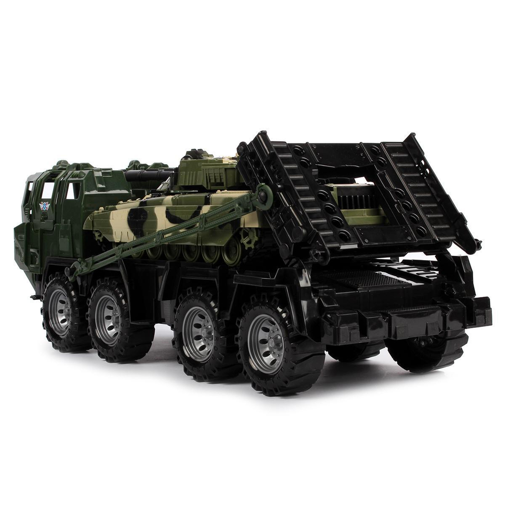 Военный тягач "Щит" с танком (камуфляж) (Нордпласт)